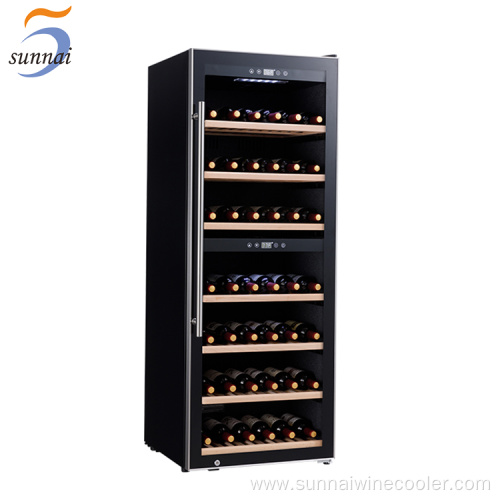 Hot sale freestanding slender tall thin wine fridge